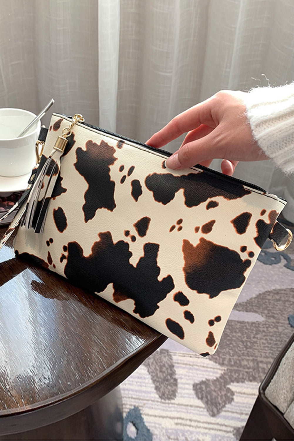 Pièce mode femme léopard, zip, bretelles — blanc