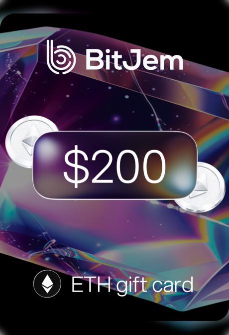 BitJem Crypto Gift Card ETH 200 USD - BitJem Key