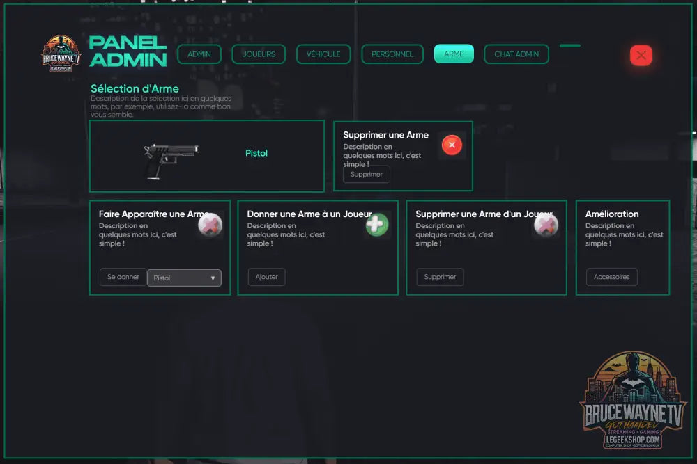🛠 GothamDev - No Pixel 4.0 Inspired Admin Panel – QB & ESX Roleplay 🎮 - Legeekshop