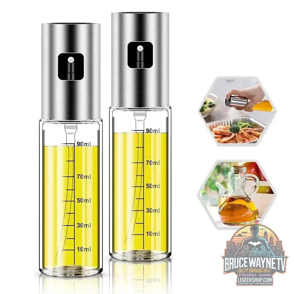 Gourmetech - Pulvérisateur d’Huile 100ml en Verre & Acier Inoxydable 🌿✨ - Legeekshop