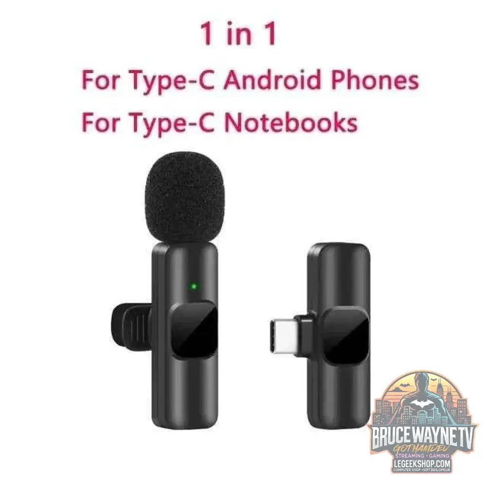 🎮 Microphone Lavalier Sans Fil Mini - Enregistrement Audio-vidéo 🎮 - Legeekshop