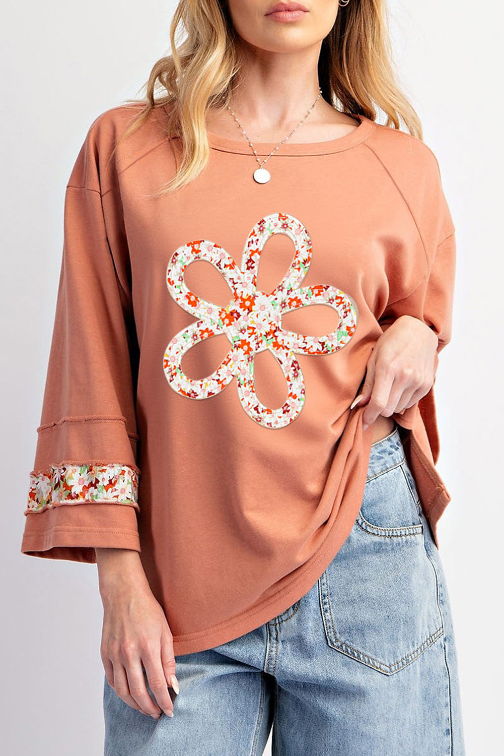 Haut femme graphique — orange