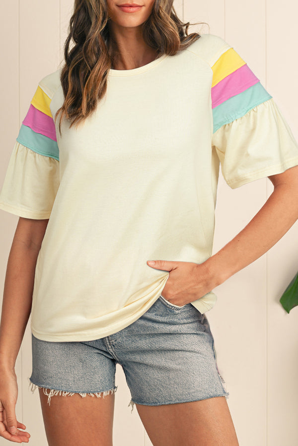 T-shirt femme colorblock
