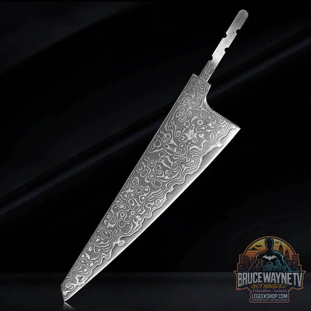 🗡️ TURWHO - Lame Japonaise Forgée Main en Acier Damascus 67 Couches (Sans Manche) - Legeekshop