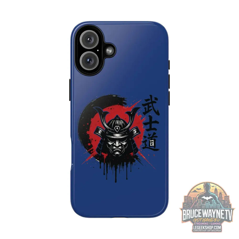 📱 samurai phone case Bleue foncé – coque renforcée iPhone 📱 - iPhone 16 Plus / Glossy - Phone Case