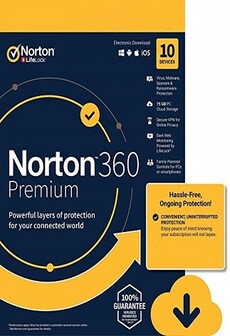 Norton 360 Premium Non-Subscription - (10 Devices, 1 Year) - NortonLifeLock Key EUROPE