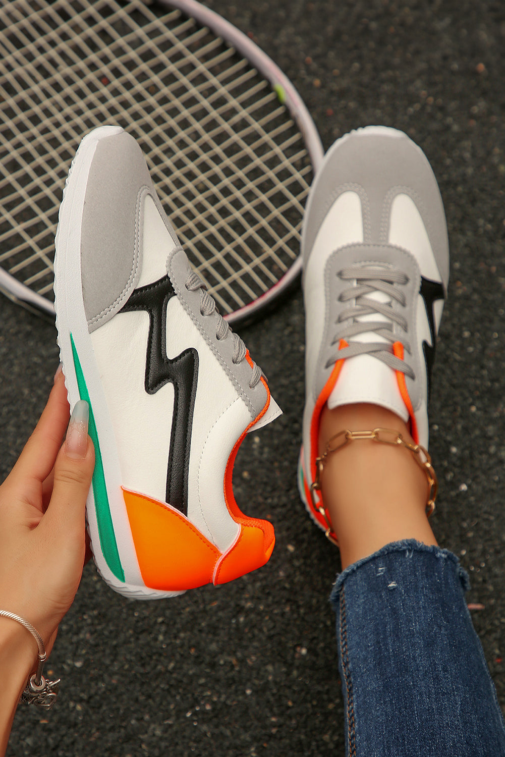 Pièce mode femme patchwork, colorblock — blanc