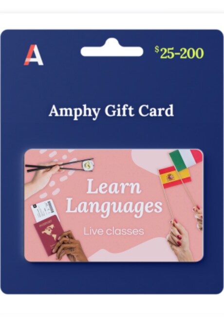 Languages Online - Live Classes Gift Card 100 EUR - Amphy Key