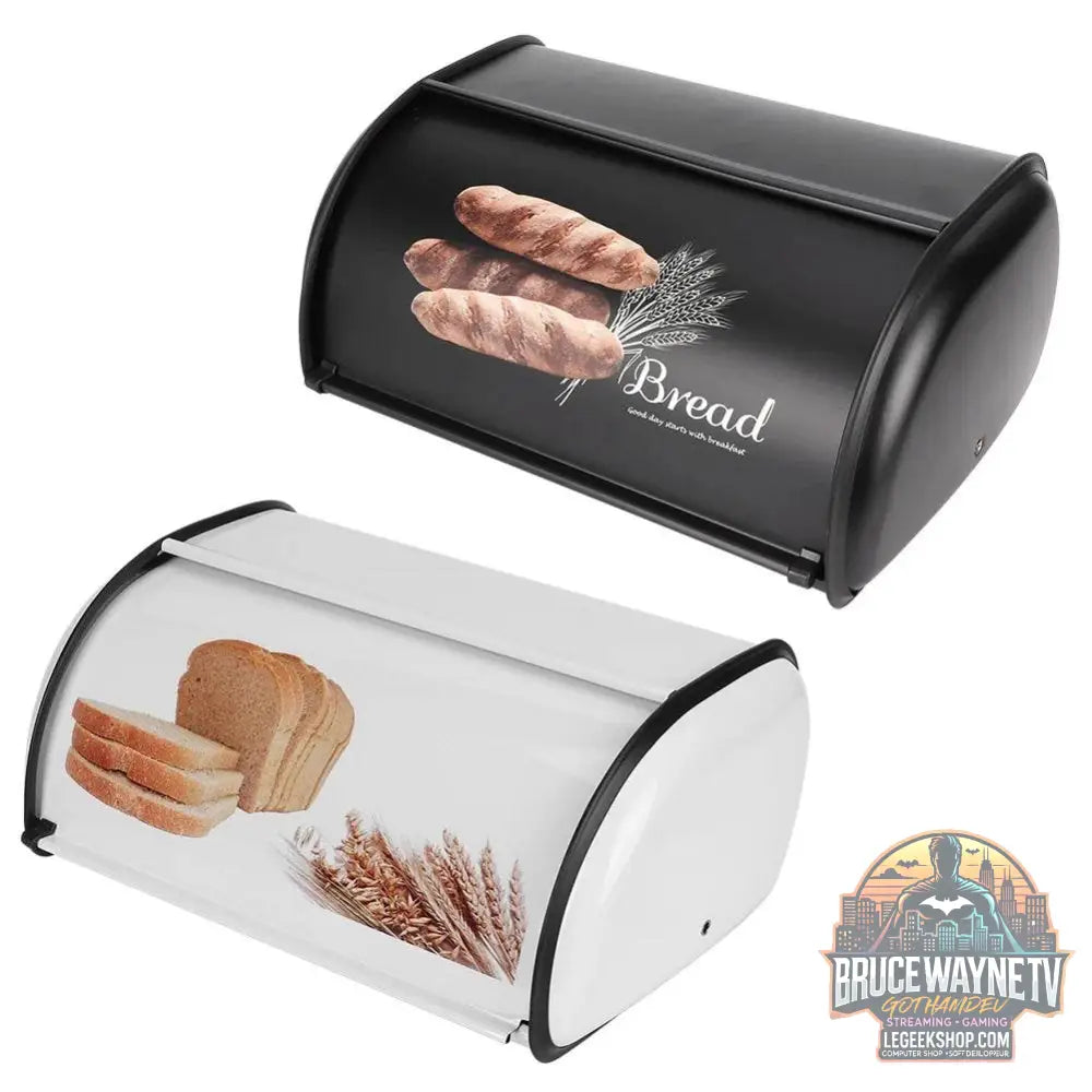 🥖 Boîte de rangement en acier inoxydable – Grand conteneur cuisine avec ouverture coulissante - Legeekshop