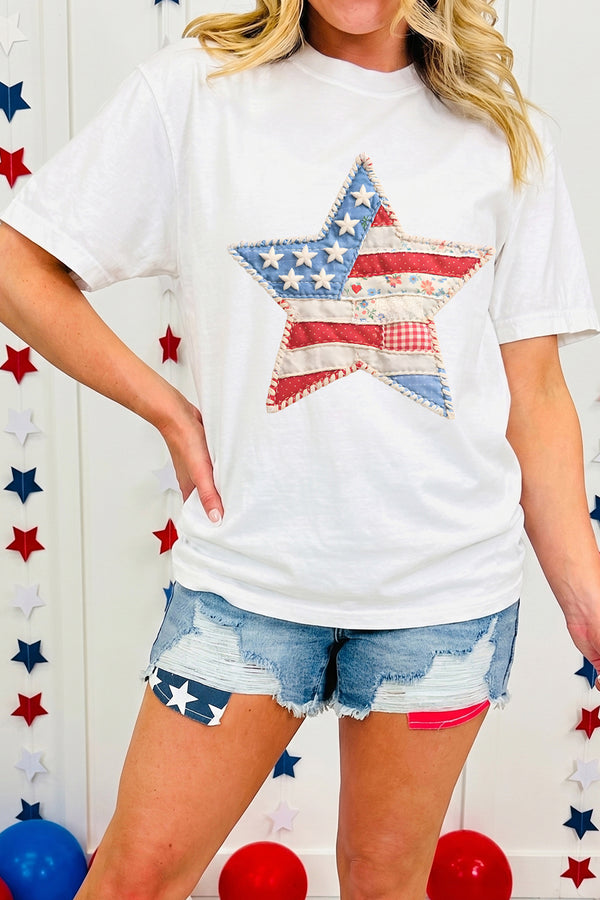T-shirt femme patchwork