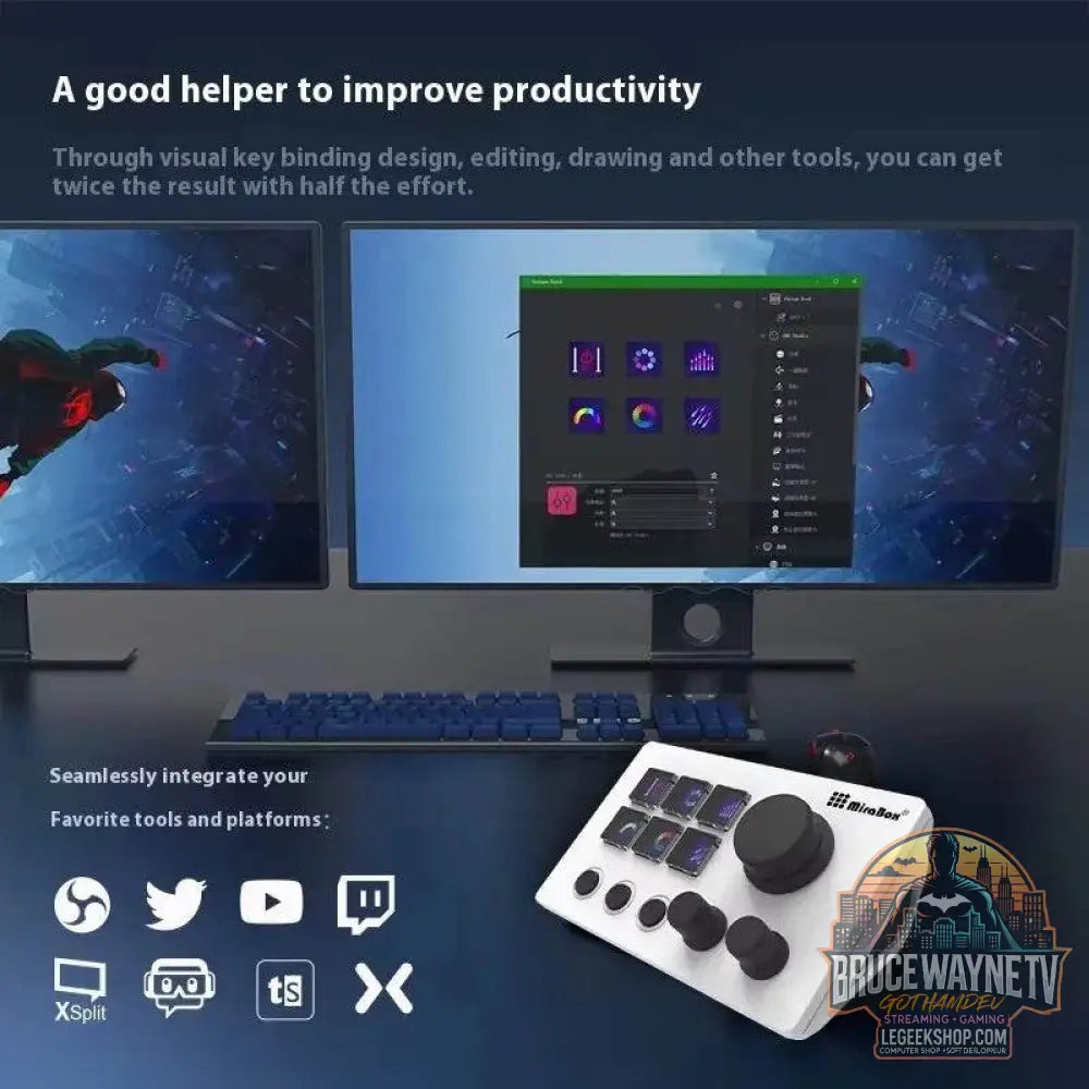 🎮 Clavier Macro Visuel Mirabox N3 – Streamdeck Personnalisable pour PC - Legeekshop