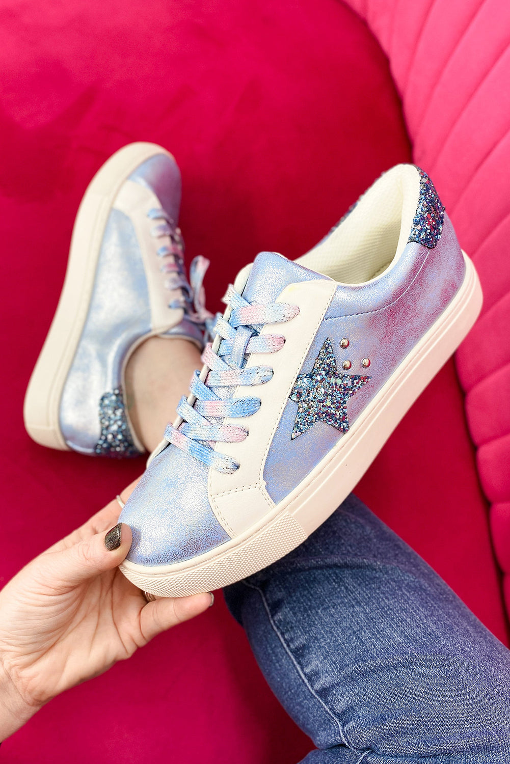 Pièce mode femme patchwork, paillettes, casual