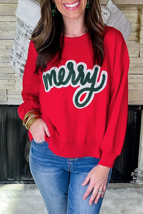 Sweat femme graphique, Noël — rouge feu