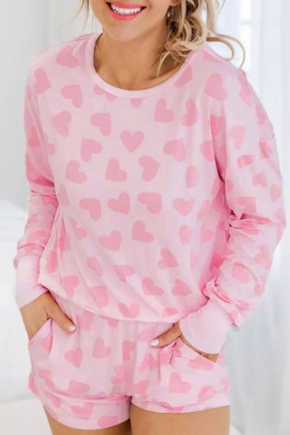 Ensemble femme manches longues — rose