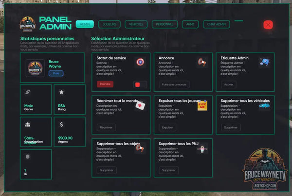 🛠 GothamDev - No Pixel 4.0 Inspired Admin Panel – QB & ESX Roleplay 🎮 - Legeekshop