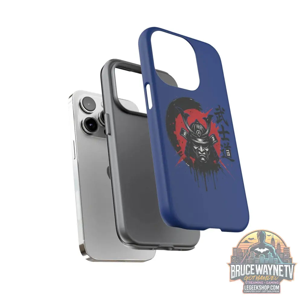 📱 samurai phone case Bleue foncé – coque renforcée iPhone 📱 - Phone Case