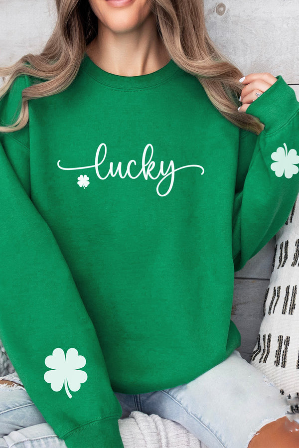 Sweat femme graphique — vert foncé