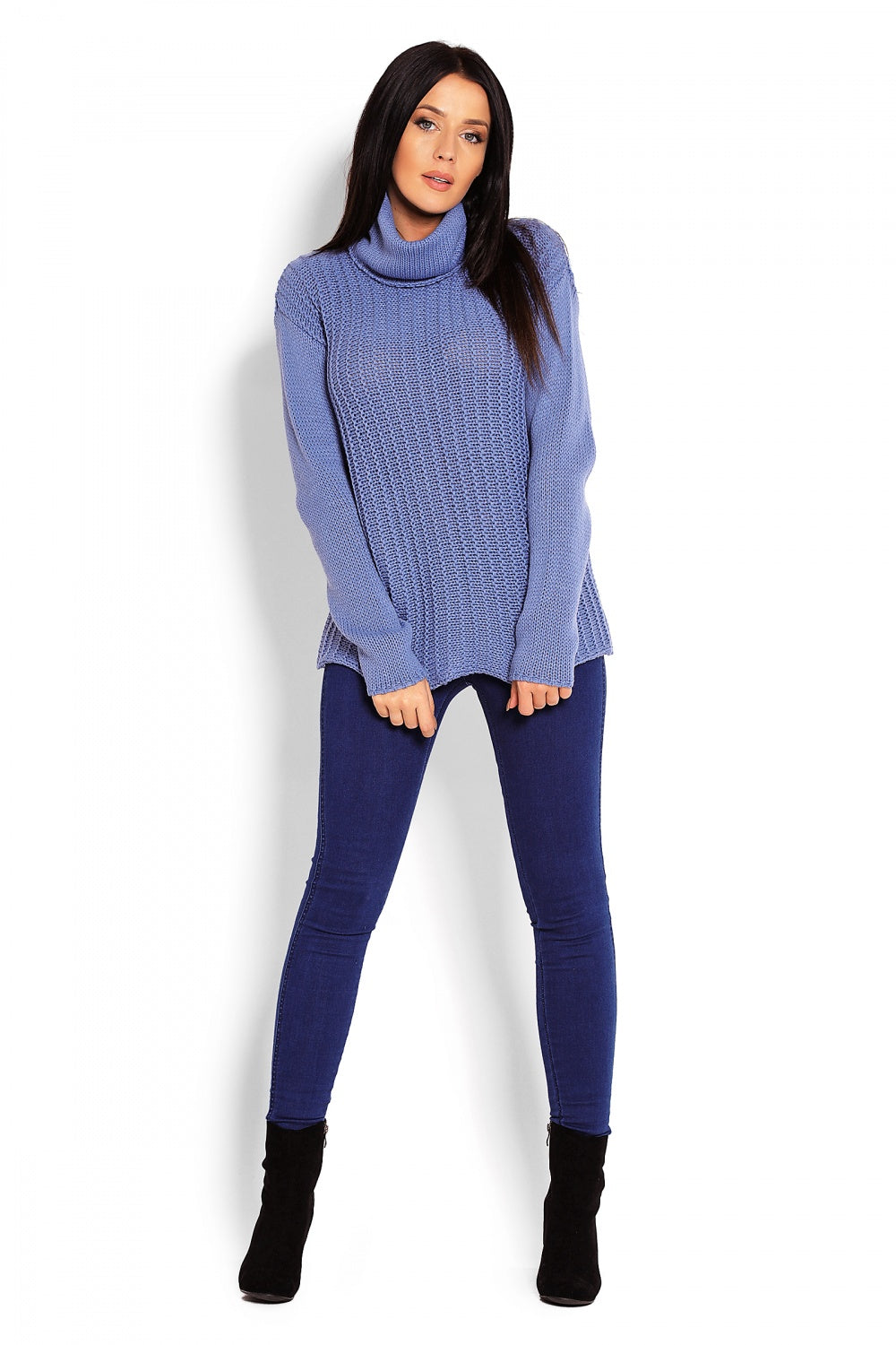 Pull femme PeeKaBoo Col Roulé Col — bleu