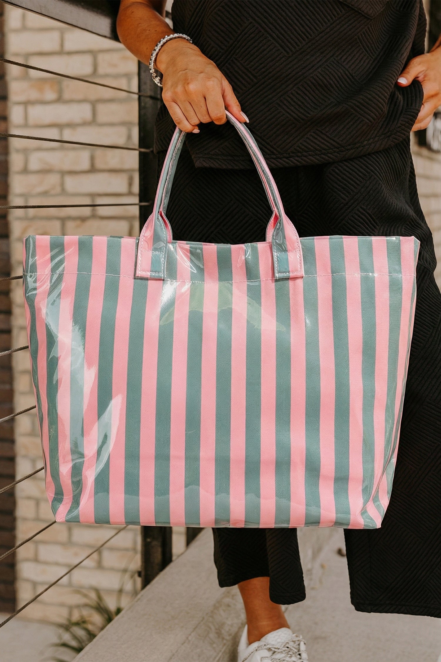 Pièce mode femme rayé — vert