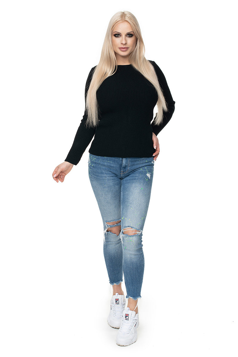 Pull femme PeeKaBoo Chandail Chandail — noir