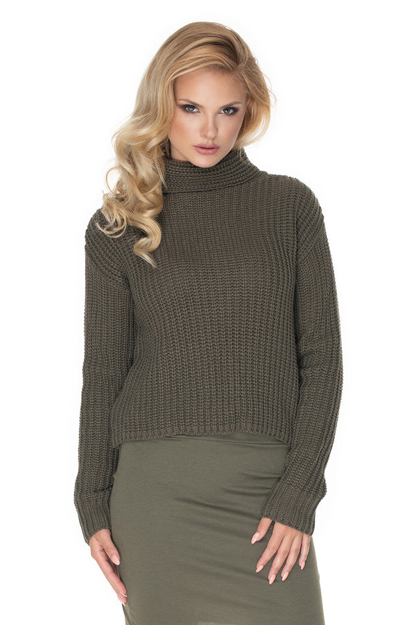Pull femme PeeKaBoo Col Roulé Col — vert