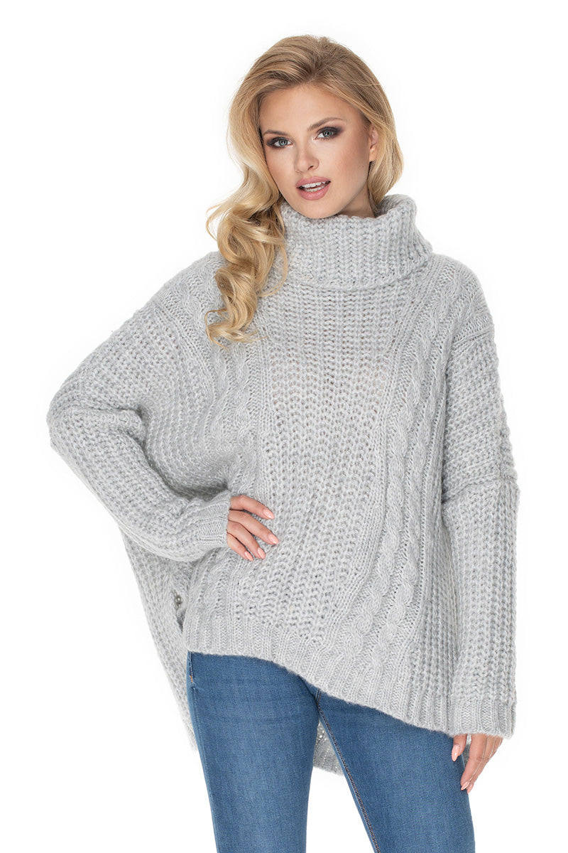 Pull femme PeeKaBoo Col Roulé Col — gris