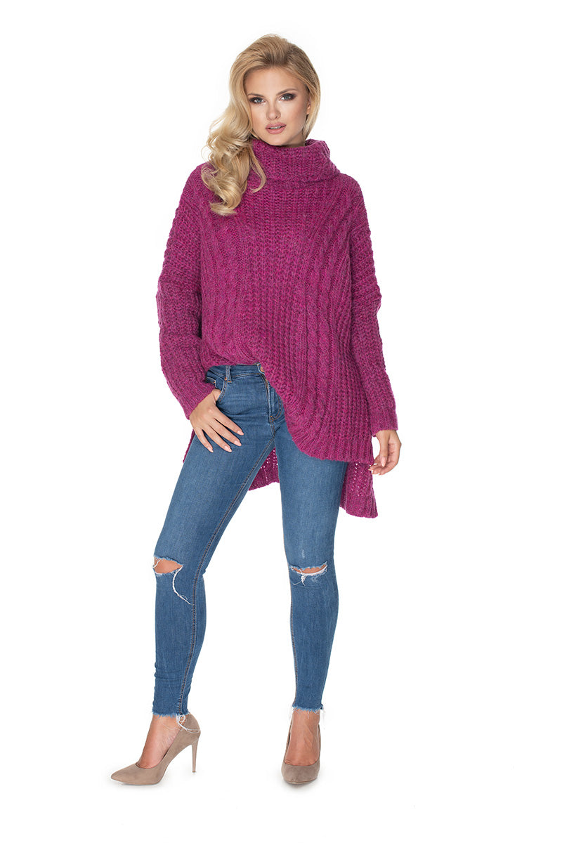 Pull femme PeeKaBoo Col Roulé Col — violet