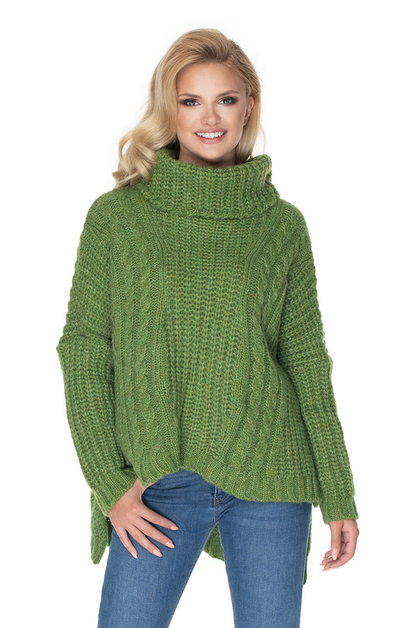 Pull femme PeeKaBoo Col Roulé Col — vert
