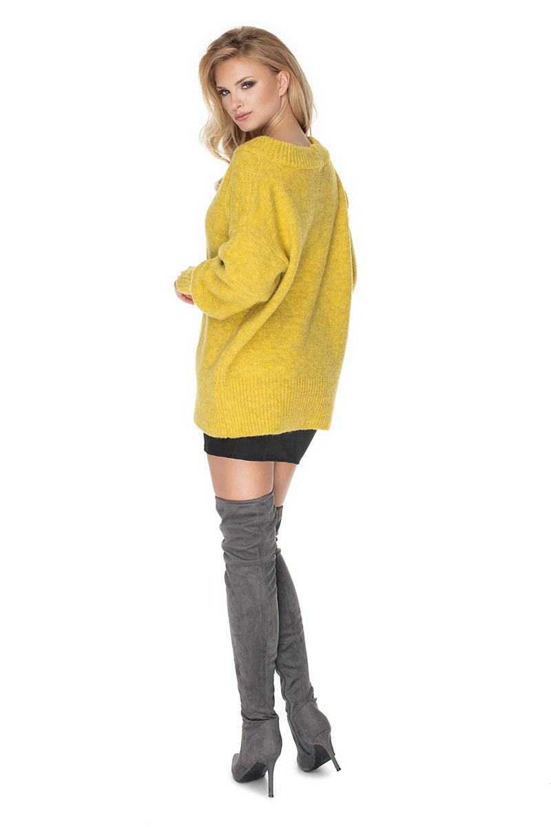Pull femme PeeKaBoo Chandail Chandail — jaune