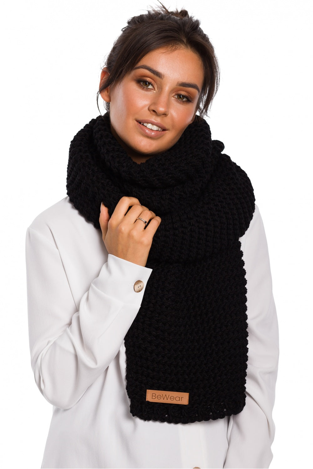 Châle femme BE Knit — noir