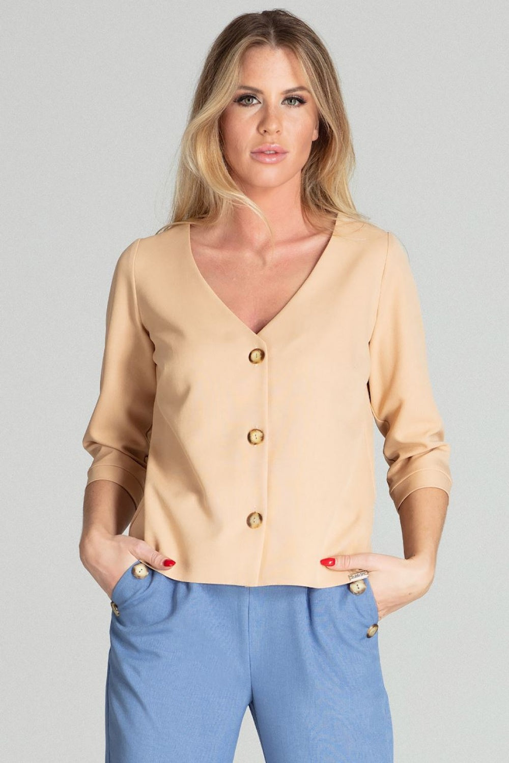 Blouse femme Figl Chemise Chemise — beige