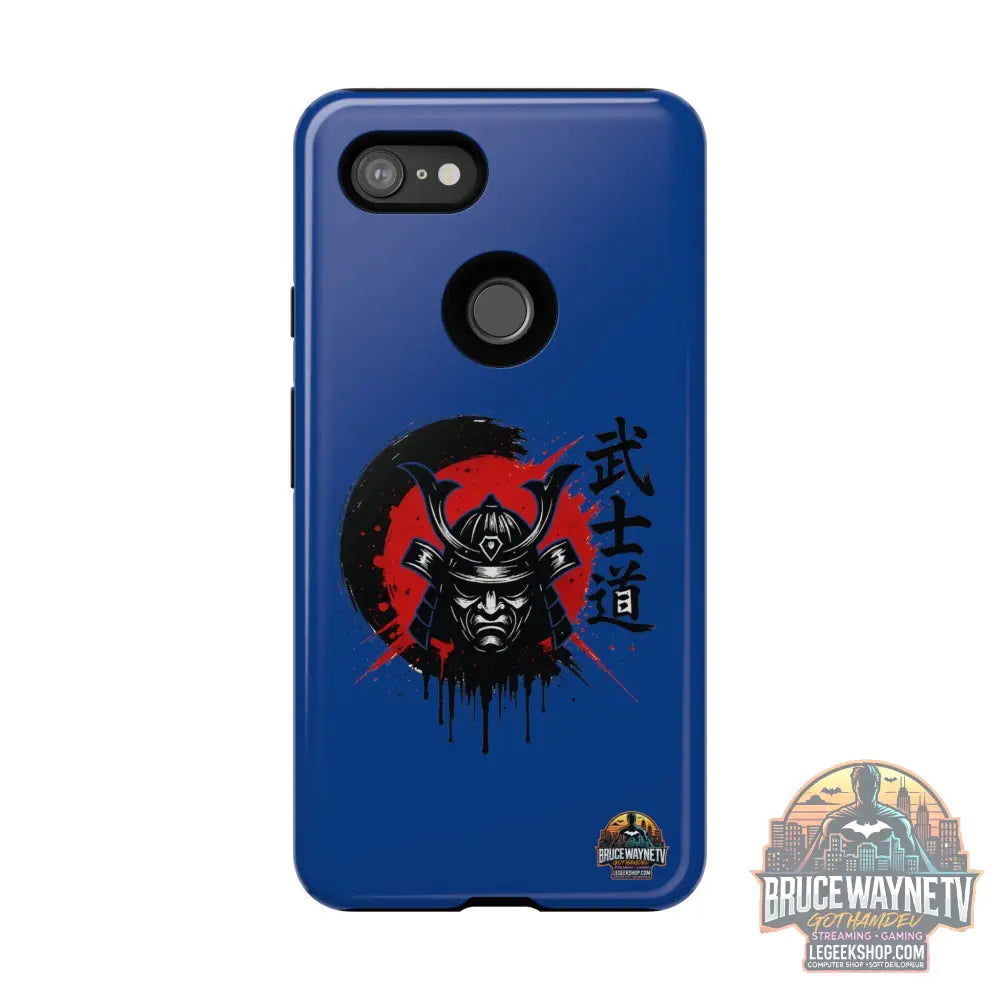 📱 samurai phone case Bleue foncé – coque renforcée Pixel & Galaxy 📱 - Google Pixel 3 XL / Glossy - Phone Case