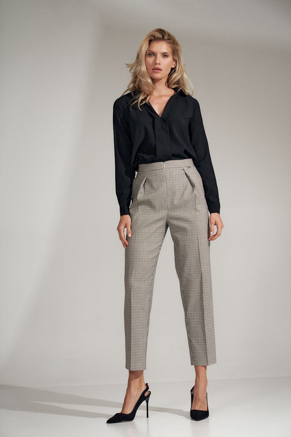 Chaussures à talons femme Figl Pantalon Pantalon — gris