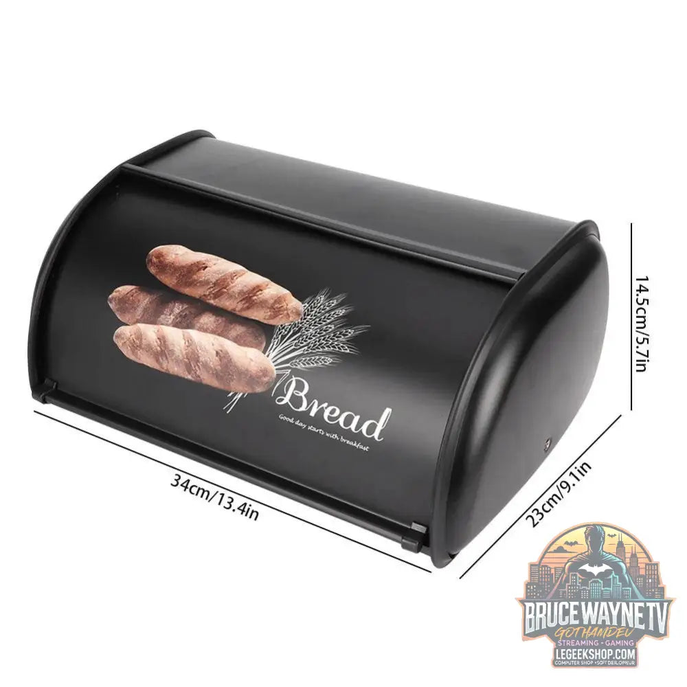 🥖 Boîte de rangement en acier inoxydable – Grand conteneur cuisine avec ouverture coulissante - Legeekshop