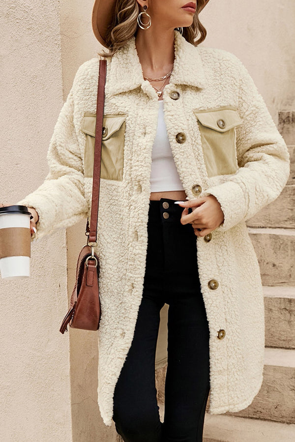 Manteau femme poches — beige