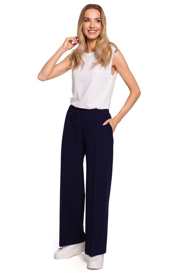 Chaussures à talons femme Moe Pantalon Long Pantalon — bleu marine
