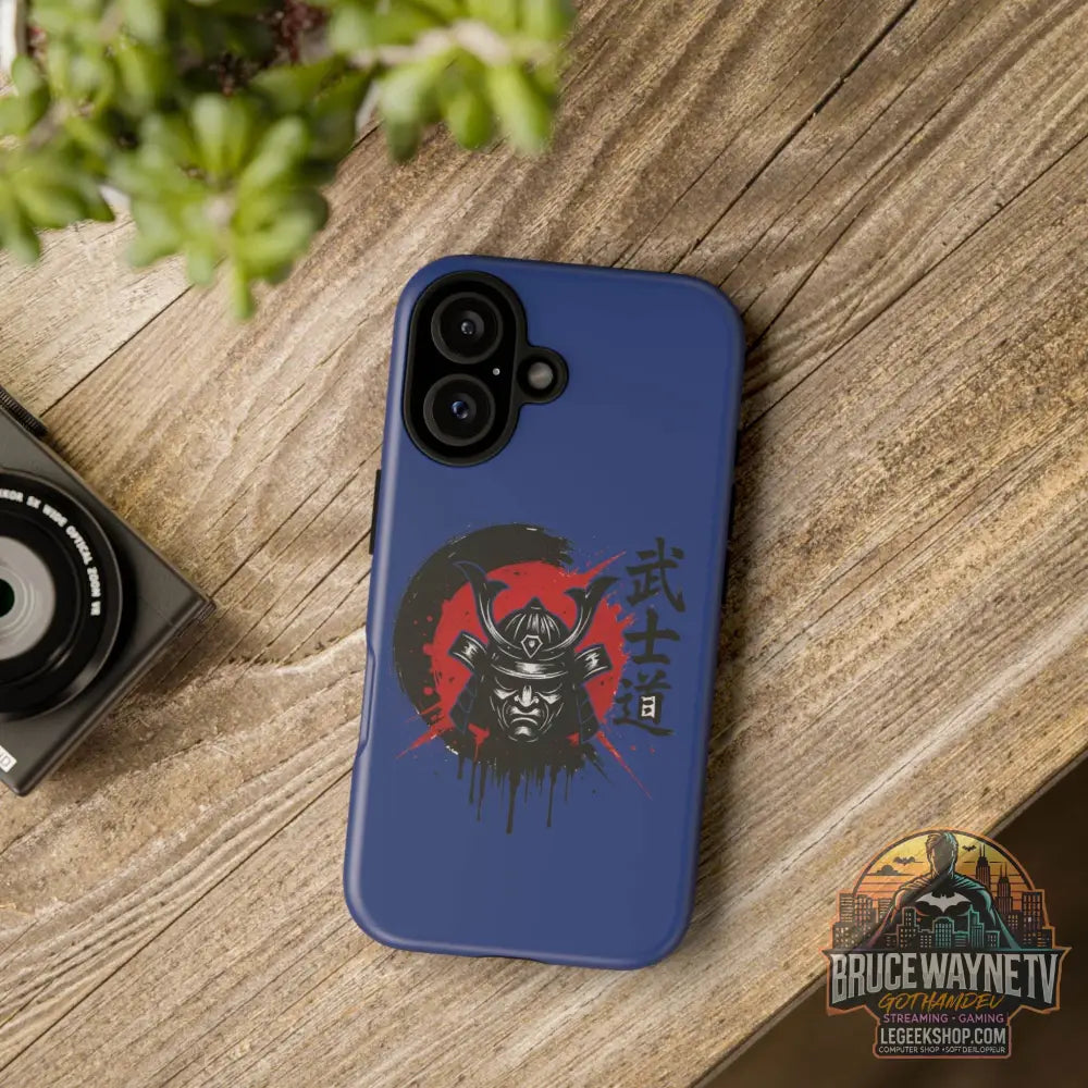 📱 samurai phone case Bleue foncé – coque renforcée iPhone 📱 - Phone Case