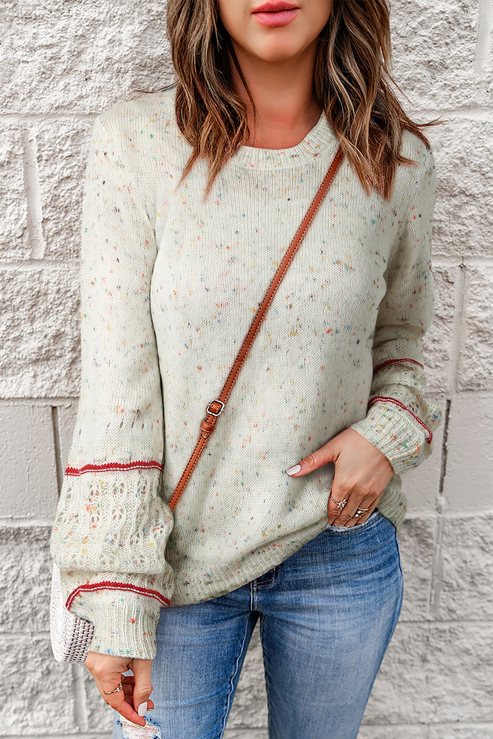 Pull femme — blanc
