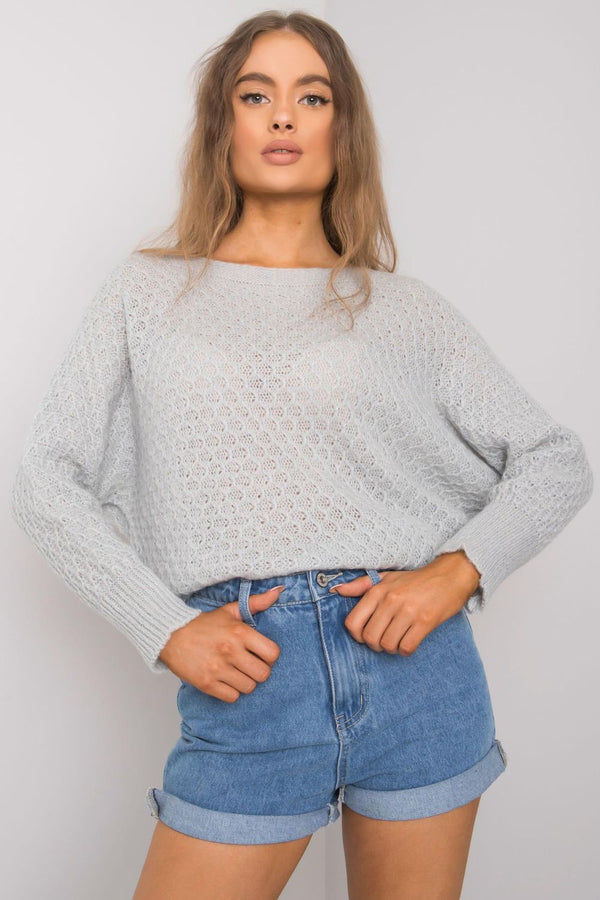 Pull femme Och Bella Chandail Chandail — gris