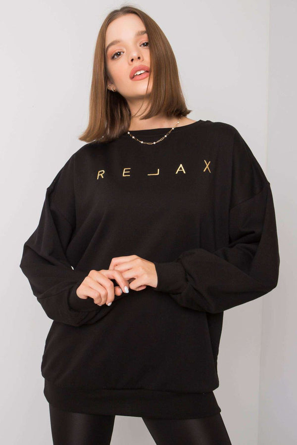 T-shirt femme Ex Moda Sweatshirt Sweatshirt — noir