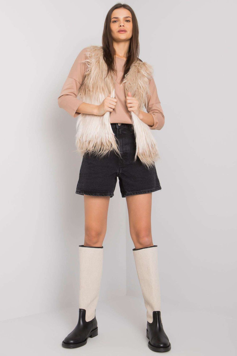 Gilet femme Yups — beige