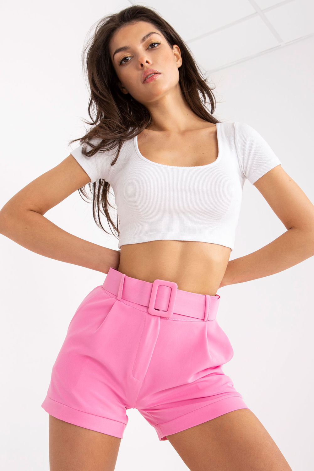 Chaussures à talons femme Italy Moda Shorts Shorts — rosé