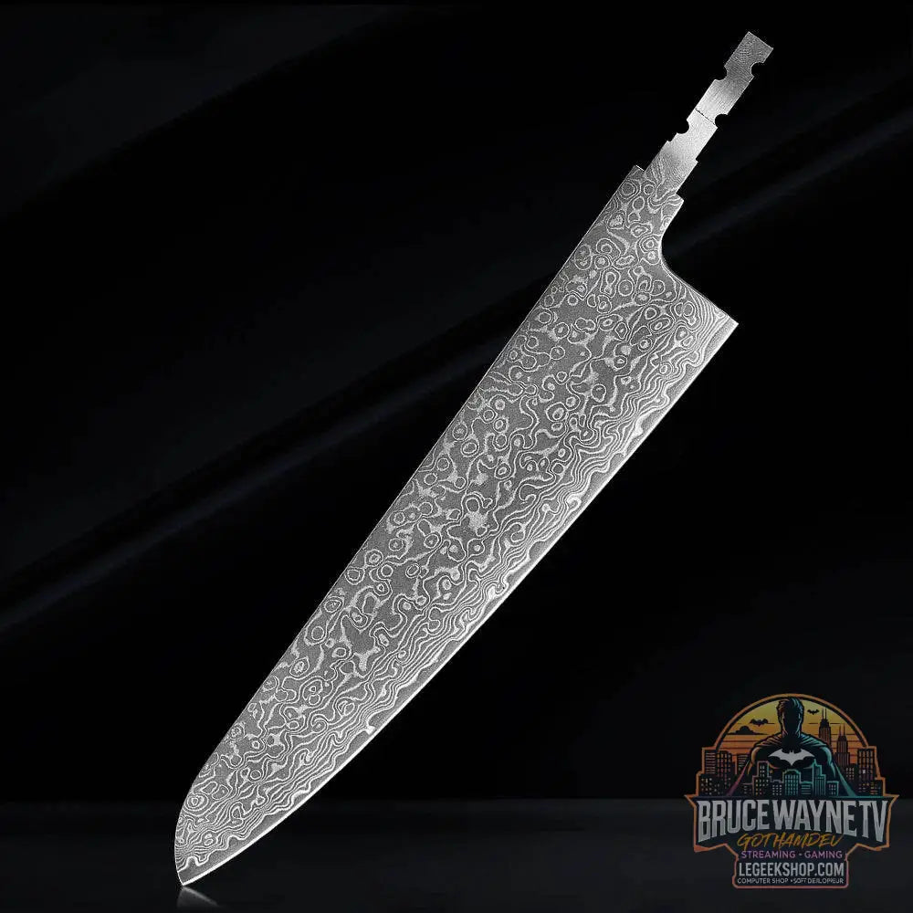 🗡️ TURWHO - Lame Japonaise Forgée Main en Acier Damascus 67 Couches (Sans Manche) - Legeekshop