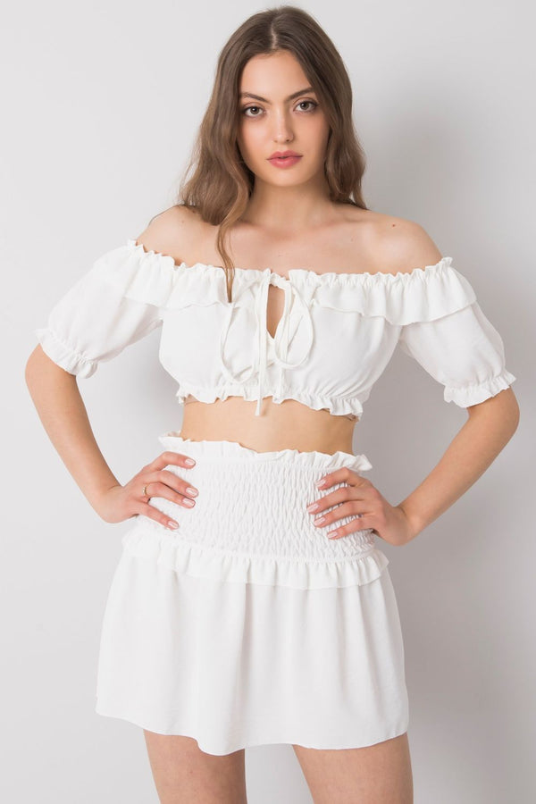 Blouse femme Och Bella Chemisier Chemisier — blanc