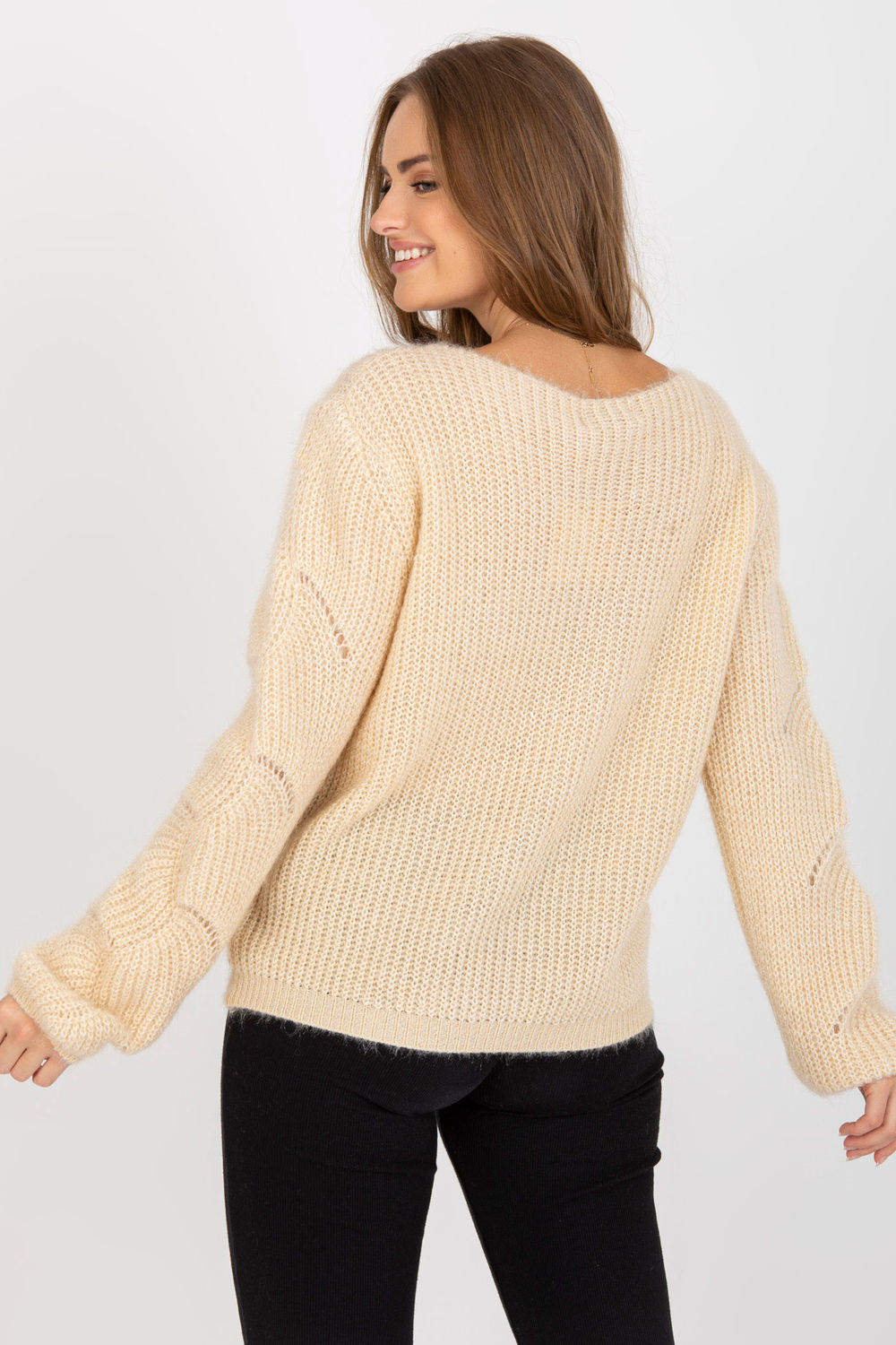 Pull femme Och Bella Chandail Chandail — beige