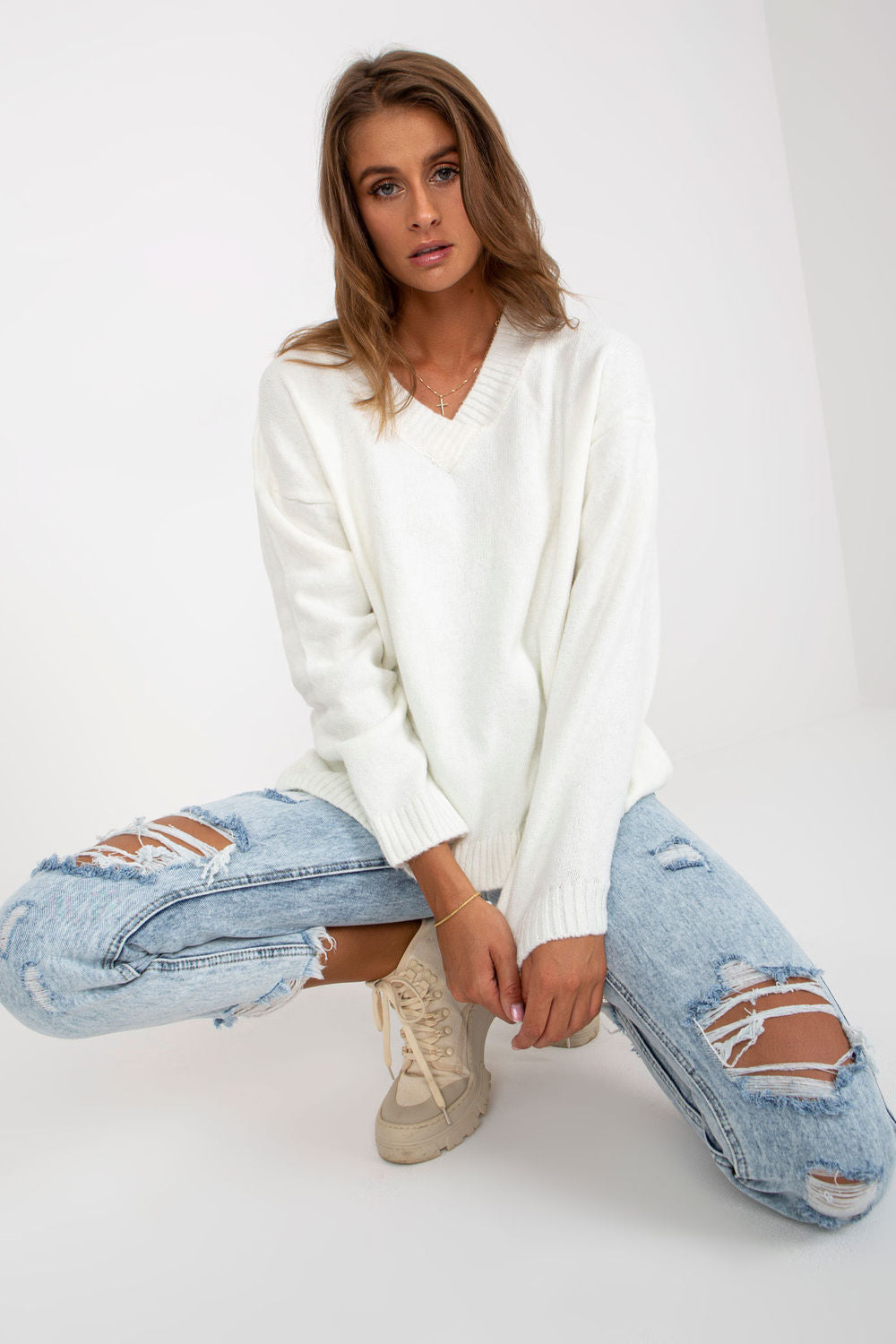 Pull femme Rue Paris Chandail Chandail — beige
