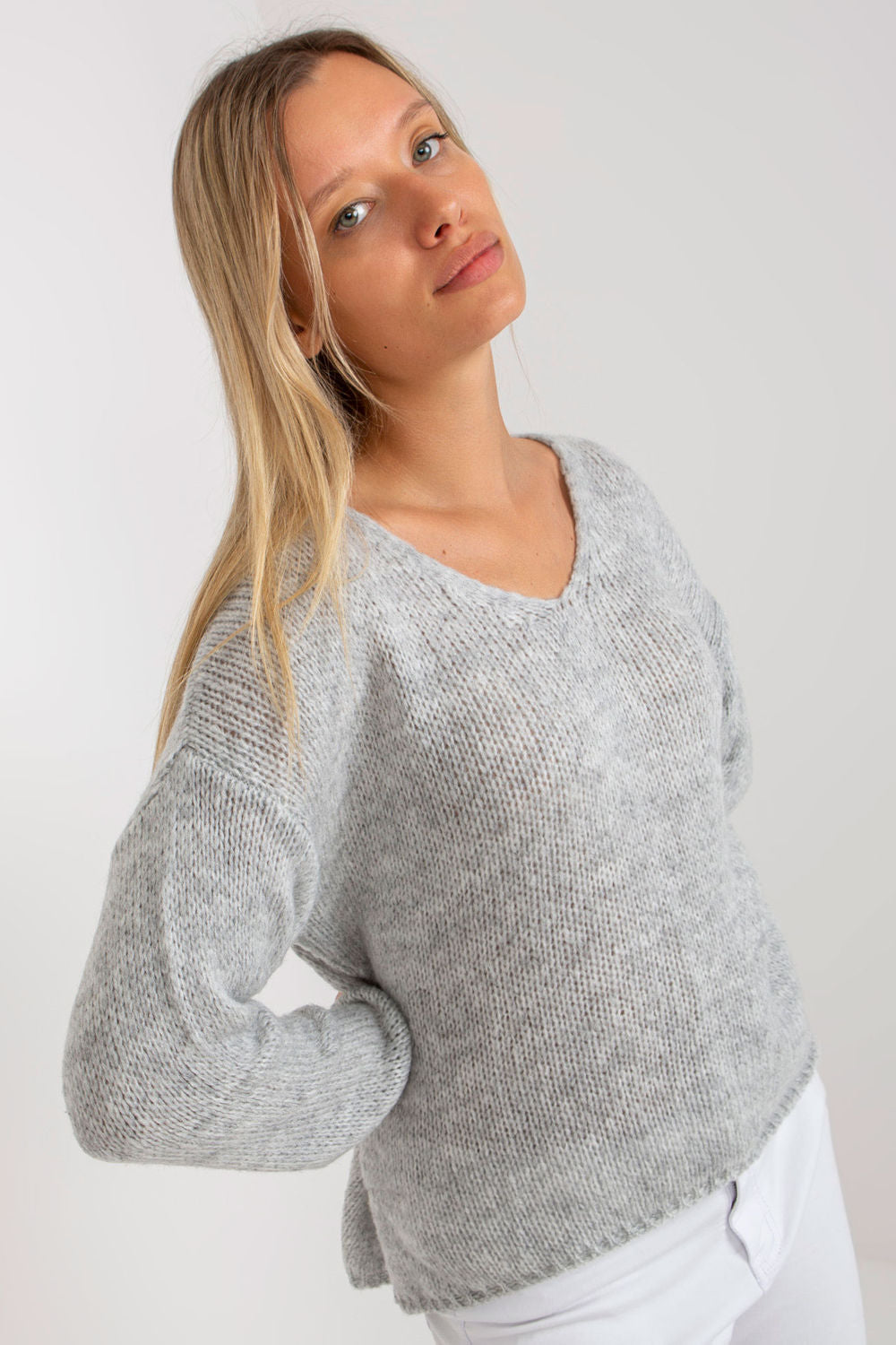 Pull femme Och Bella Chandail Chandail — gris