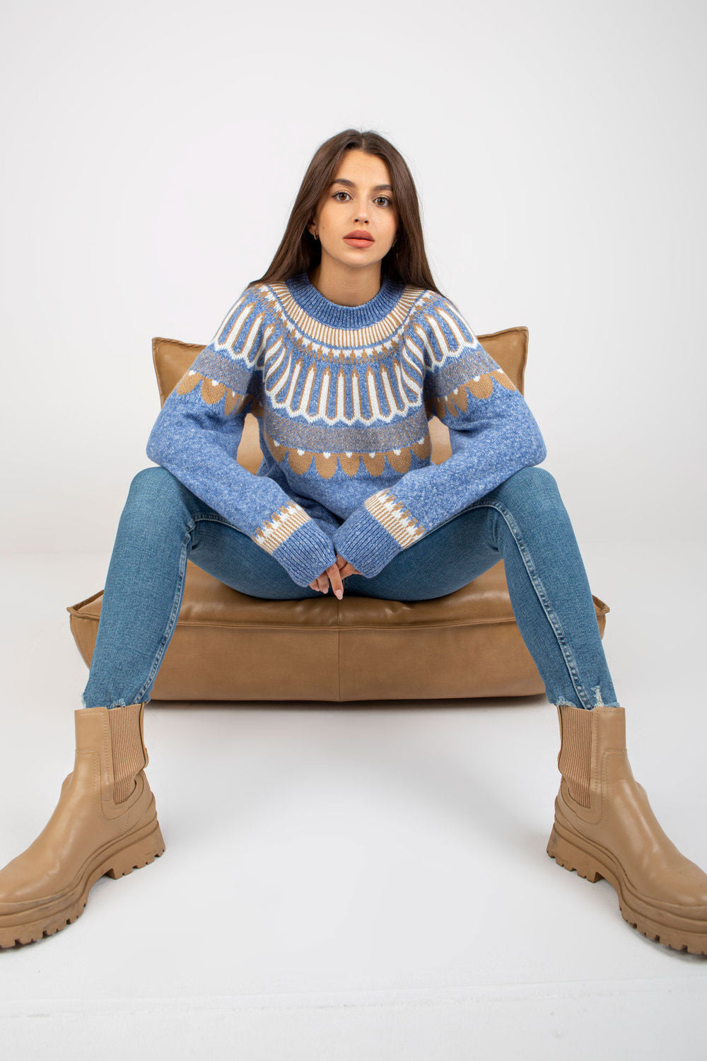 Pull femme Rue Paris Chandail Chandail — bleu