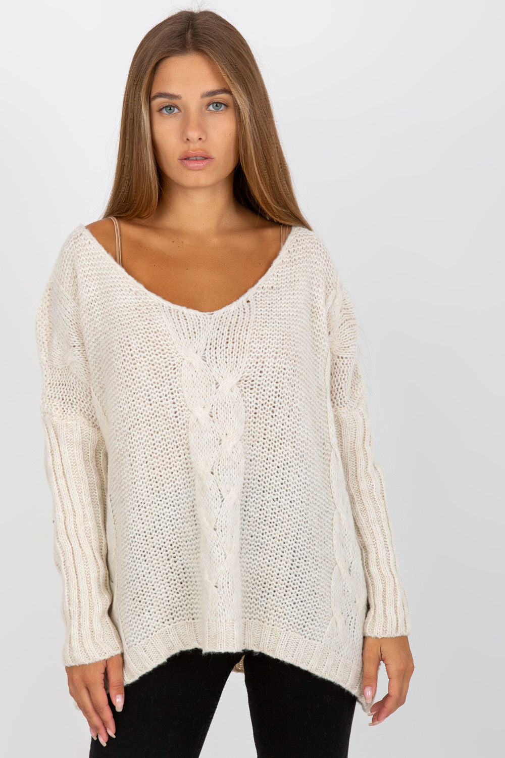 Pull femme Och Bella Chandail Chandail — beige