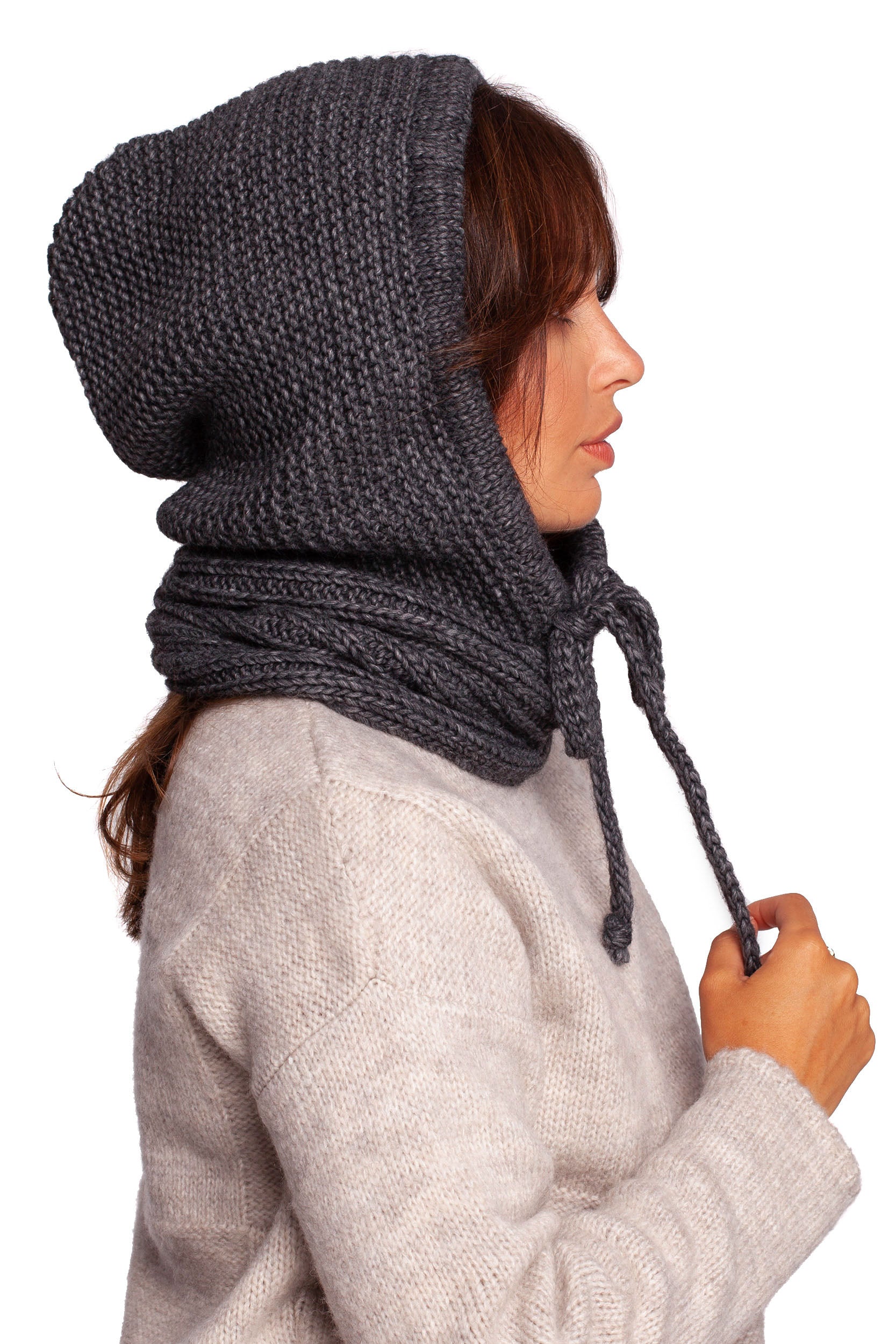 Balaklava femme BE Knit — gris